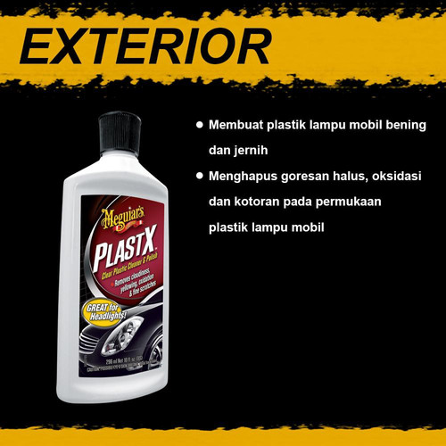 Meguiars - Meguiar's Plast X 295ml Menghilangkan Oksidasi Degradasi Kimia Poles Lampu Headlamp