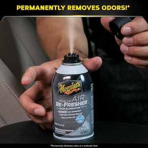 Meguiar'S - Meguiars Whole Car Air Refresher Odor Eliminator Black Chrome Scent Pengharum Mobil