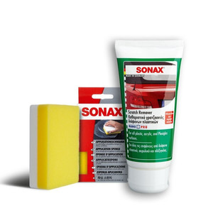 Paket Sonax Scratch remover 75ml & Sonax Applicator Sponge 150gr