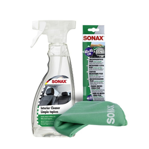 PAKET - SONAX Interior Cleaner & Microfiber Cloth Plus Interior & Glass