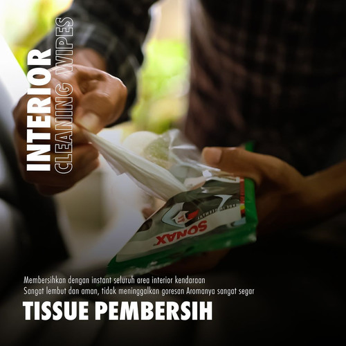 SONAX Interior Cleaning Wipes Tisu Tissue Basah Pembersih Interior Mobil 1pack / 10pcs