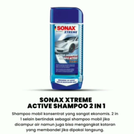 Sonax Xtreme Active Shampoo 2 in 1 500ml Car Wash Shampo Cuci Mobil