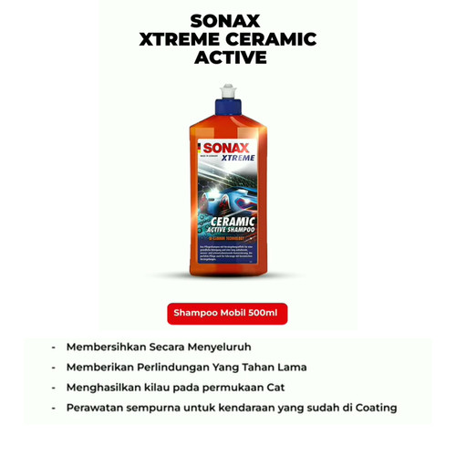 SONAX Xtreme Ceramic Active Shampo 500ml / Shampoo Perawatan Coating Effect