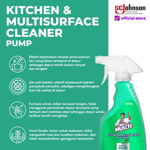 Mr Muscle Kitchen & Multi-Surface Cleaner Pump 500ml- pembersih kulkas