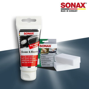 Paket Sonax Chrome & Alu Paste 75Ml + Sonax Dirt Eraser 250Gr