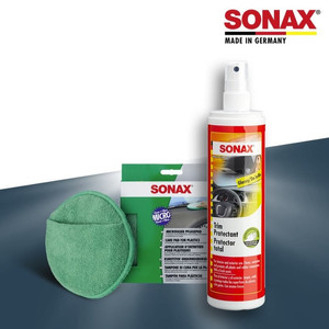 Paket Sonax Trim Protectant Glossy & Care Pad For Plastic Membersihkan Dan Melindungi Plastik / Karet