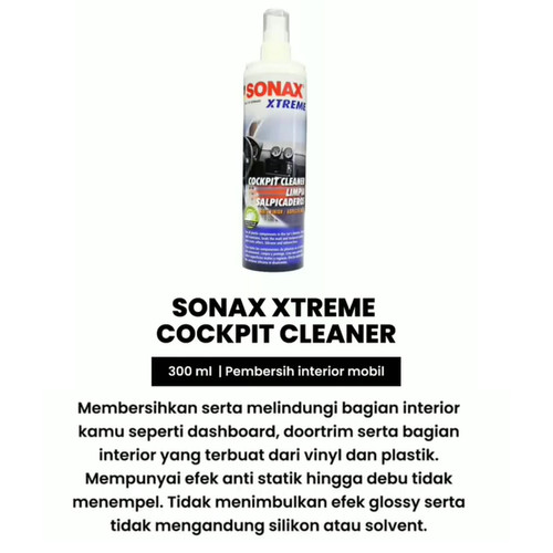 SONAX Xtreme COCKPIT CLEANER - Matt Finish 300ml Trim Dasboard