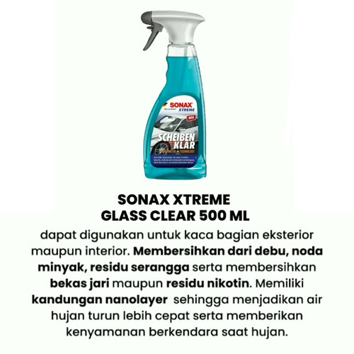 SONAX Xtreme Glass Clear 500ml Cleaner Pembersih Kaca Mobil