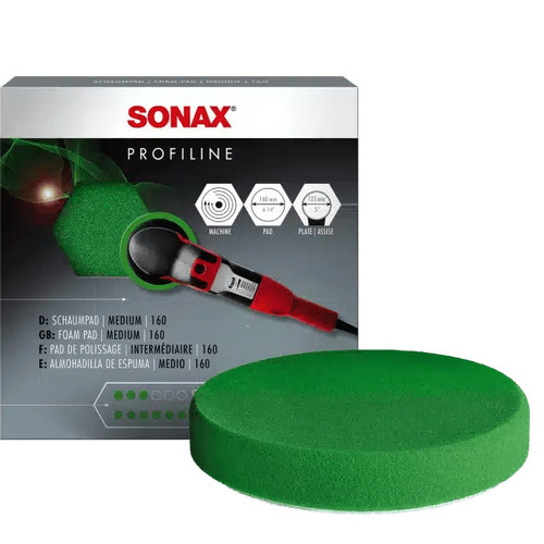 SONAX Polishing Sponge Medium Green Busa Poles Foam Pad Polish 6 inch
