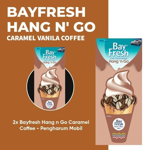 (Dapat 2 pcs) Bayfresh Hang n Go Caramel Coffee Pengharum Mobil