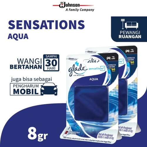 (Twin Pack) Glade Sensation Aqua Refill 8gr x 2pcs