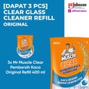 (Dapat 3pcs) Mr Muscle Clear Pembersih Kaca Blue Refill 400ml