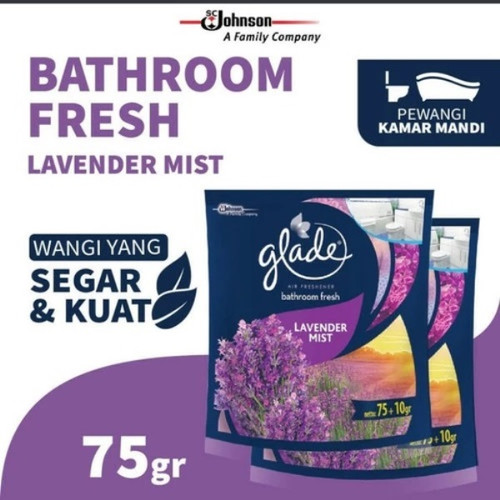 (Dapat 2 pcs) Glade Bathroom Lavender Mist Refill 75gr