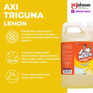 Mr Muscle Axi Triguna Pembersih Lantai Lemon 3.7 Liter Galon