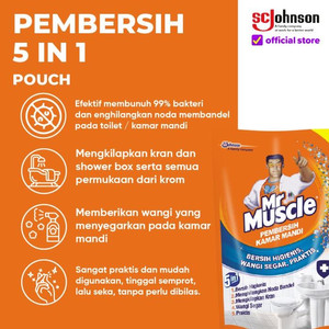 Mr Muscle Pembersih Kamar Mandi 5in1 Pouch 500ml