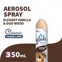 TWIN PACK Glade Aerosol Elegant Vanilla & Oudwood 350ml