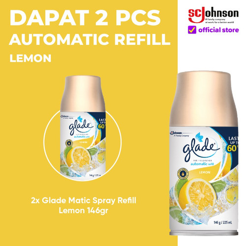 TWIN PACK Glade Matic Spray Refill Lemon 146gr
