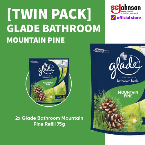 [TWIN PACK] Glade Bathroom Mountain Pine Refill 75g