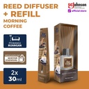Bayfresh Reed Diffuser Pengharum Ruangan + Refill - Morning Coffee