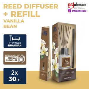 Bayfresh Reed Diffuser Pengharum Ruangan + Refill - Vanilla Bean