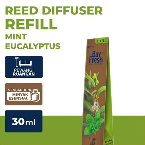 Bayfresh Reed Diffuser Refill Pengharum Ruangan Mint Eucalyptus