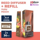 Bayfresh Reed Diffuser Pengharum Ruangan + Refill - Yuzu Peach