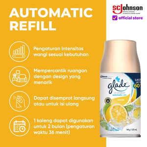 Glade Matic Spray Lemon Refill 146gr - AEROSOL (KHUSUS PULAU JAWA)