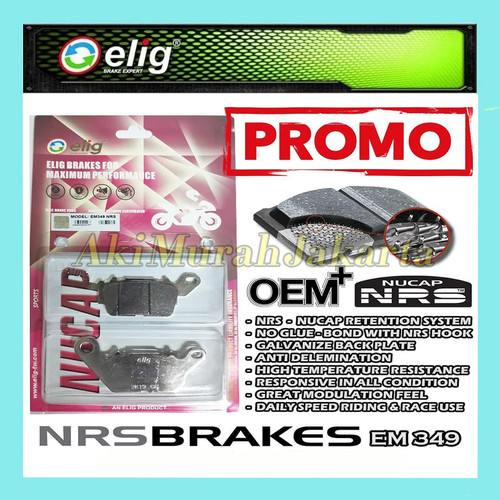 Kampas Rem Yamaha Depan Belakang NMAX ELIG EM049 EM349 NRS