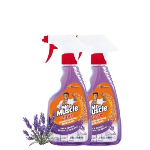 (Dapat 2Pcs) Mr Muscle Glass Liquid Lavender Pump 500ML