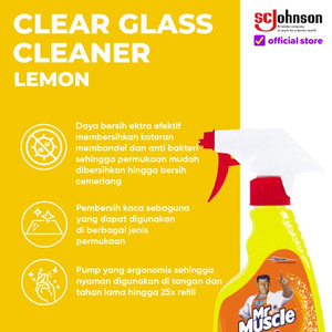 (Dapat 2Pcs) Mr Muscle Glass Liquid Lemon Pump 500Ml