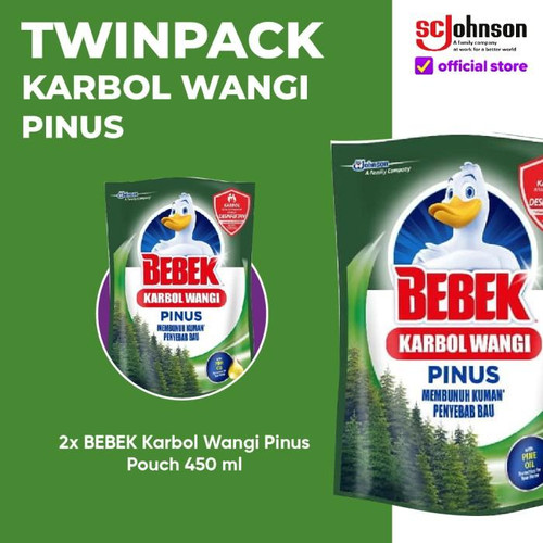 BEBEK Karbol Wangi Pinus Pouch 450mL x 2Pcs