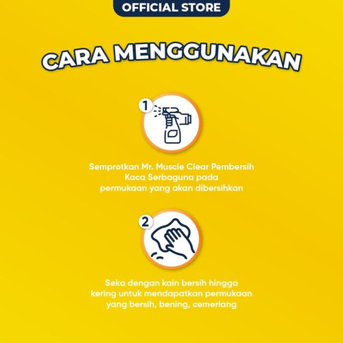 Mr Muscle Clear Glass Pembersih Kaca Pouch Lemon 400ml
