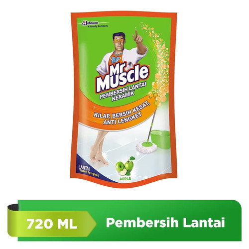 Mr Muscle Axi Keramik Pembersih Lantai Keramik Pouch Apple 720ml