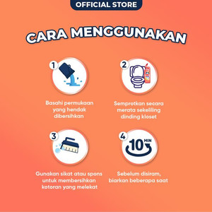 Bebek Kloset Lemon Peach 450mL Pembersih Kamar Mandi