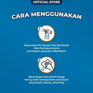 Mr Muscle Glass Liquid Blue Pump 500mL Pembersih Kaca