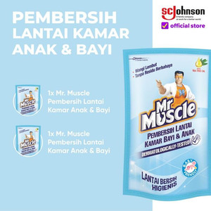 (Twin Pack) Mr Muscle Pembersih Lantai Kamar Bayi & Anak Pouch 720mL