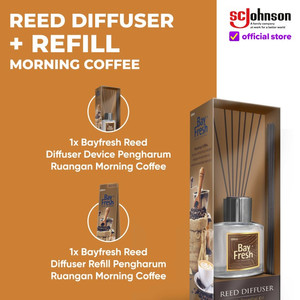 Bayfresh Reed Diffuser Pengharum Ruangan + Refill - Morning Coffee