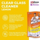 (Dapat 3pcs) Mr Muscle Clear Glass Pembersih Kaca Pouch Lemon 400ml