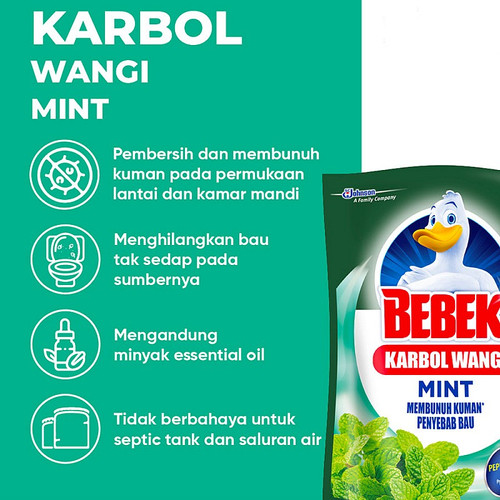 BEBEK Karbol Wangi Mint Pouch 450mL TWINPACK