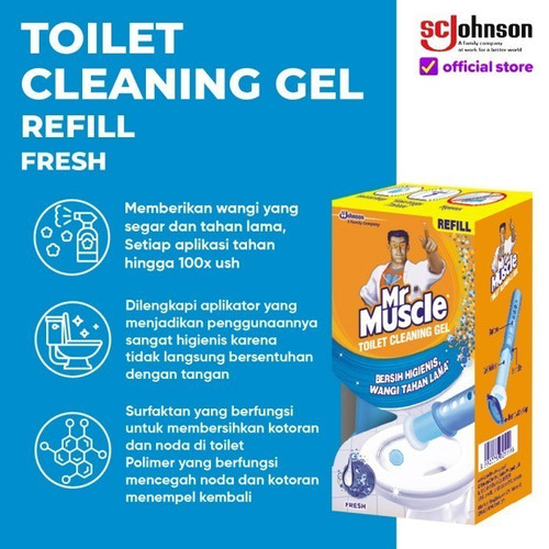 (Dapat 3 pcs) Mr Muscle Toilet Cleaning Gel Fresh Clean 36gr