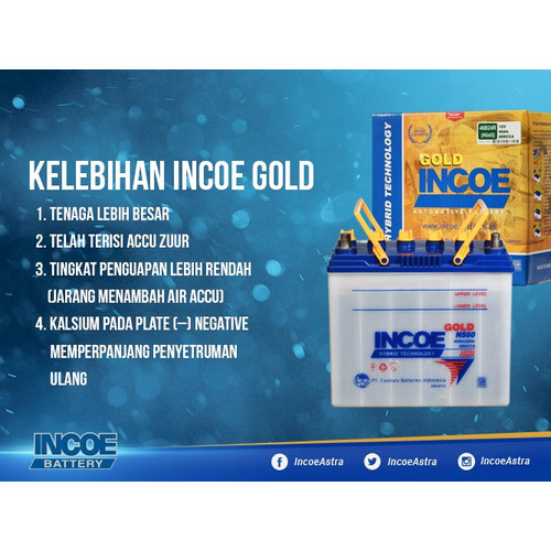 Aki Mobil Isuzu D Max 80D26L INCOE GOLD ASTRA Aki Basah 12V / 70ah