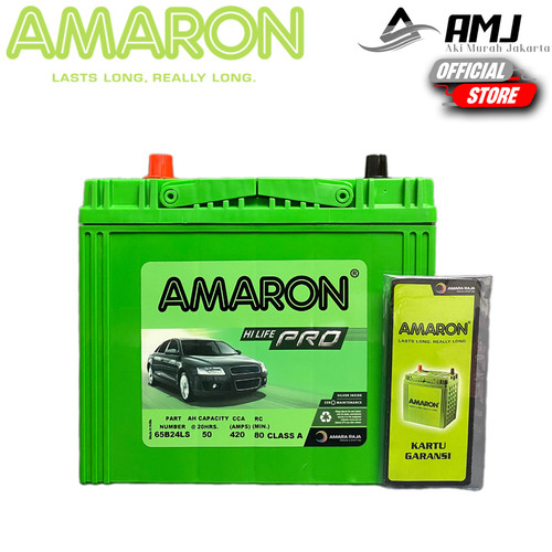 Aki Mobil Wuling Confero NS60LS / 65B24LS Amaron Hi-Life Pro 12V 50Ah