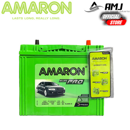 Aki Mobil Suzuki Swift NS60 / 65B24R Amaron Hi-Life Pro 12V / 50Ah