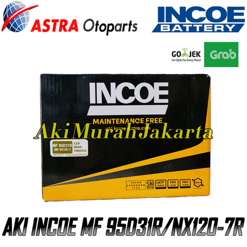 Aki Mobil Ford Ranger INCOE MF Astra 95D31R Aki Kering 12V / 80Ah