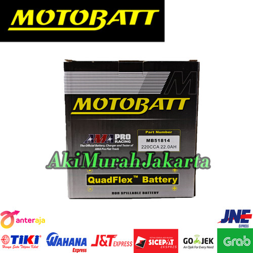 Aki Motor BMW GS 1200 MOTOBATT Quadflex MB51814 Aki Kering 12V 22Ah