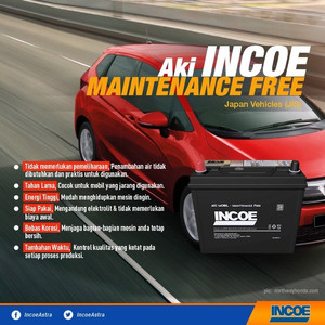 Aki Mobil INCOE ASTRA MF 60038 60044 DIN 100 Aki Kering 12V / 100Ah