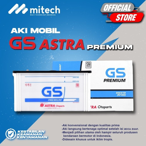 AKI DAIHATSU TAFT SERIES GS PREMIUM ASTRA N100 95E41R Aki Basah 100Ah