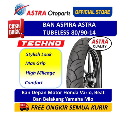 Aspira Maxio Techno 80/90-14 Untuk Motor Beat, Mio (15-80/9014-TECHNO)