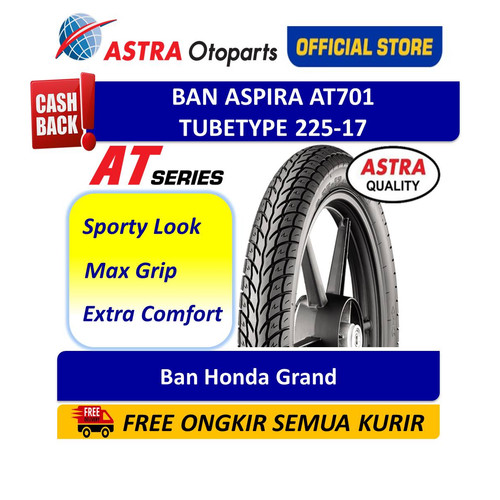 Aspira AT 701 225-17 Untuk Motor Bebek Honda Grand (12-22517-AT701X)