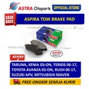 Brake Pad Aspira TDW untuk Mobil: XENIA/AVANZA 03-ON,TERIOS/RUSH 06-17
